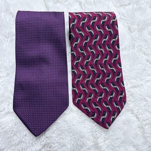 Two‎ (2) Valentino Men's Tie 100% Silk Made in Italy